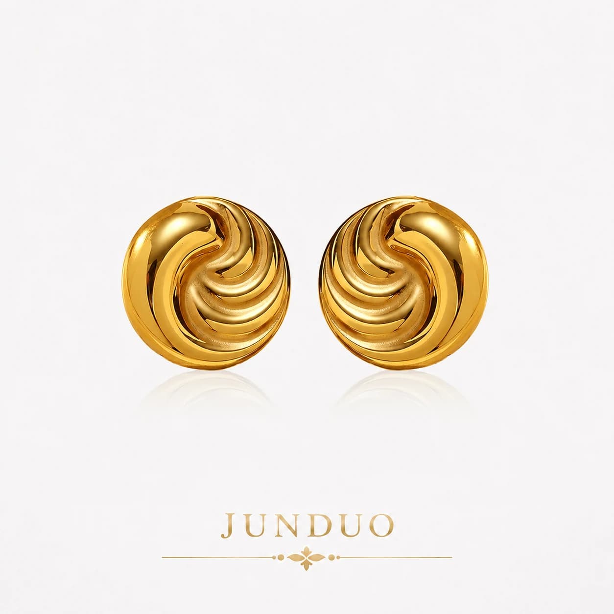 Swirl Knot Stud Earrings EH05003 1